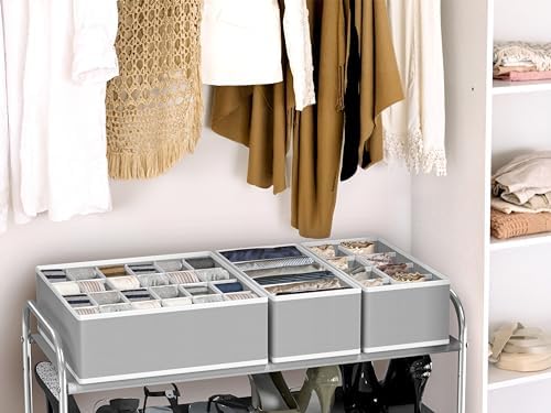 Simple Houseware Closet Underwear Organizer Drawer Divider Assorted 7 pcs
