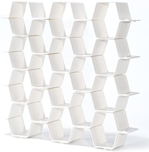 Honeycomb Drawer Divider Suitable for bedroom underwear Socks Cosmetic storage locker sorting 8-piece drawer organizer(White)