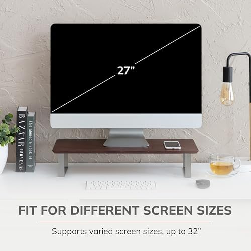 Anji Mountain Monitor Stand for Desk - Desktop Organizer & Laptop Riser, Ergonomic Monitor Riser, Space-Saving, Durable,