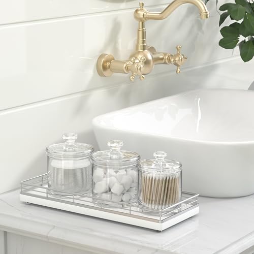 Bathroom Tray for Counter, Oak Wooden 11.2" L Vanity Tray for Jewelry Candle Makeup Perfume, Holder for Coffee Table Dec