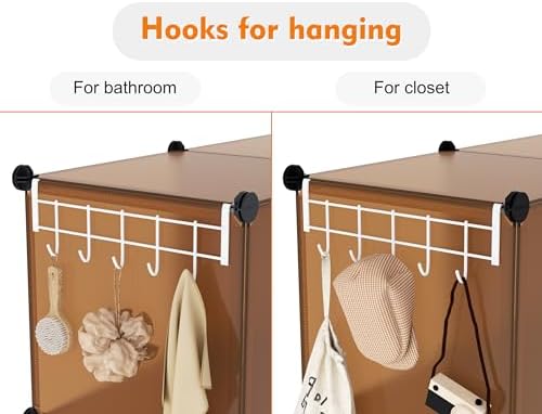6-Cube Storage Organizer, Closet Organizer Storage Shelf Bookcase Bookshelf with Metal Hammer, Storage Cubes Organizer C
