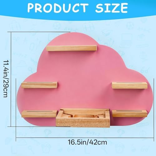 Cloud Tonie Shelf Compatible Toniebox 2 and 1,Pink Tonie Storage