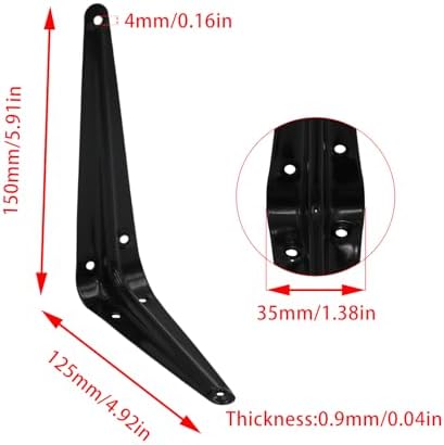 Lilaly 24 Pack Shelf Brackets 6 Inch Shelf Bracket, Heavy Duty L Brackets for Shelves for Hanging Floating Shelves Brack