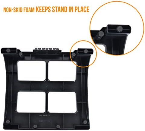 DAC Ventilated Height and Angle Adjustable Laptop Stand Riser for Desk, Non-skid, Cable Management Included 2.6" x 11.5"