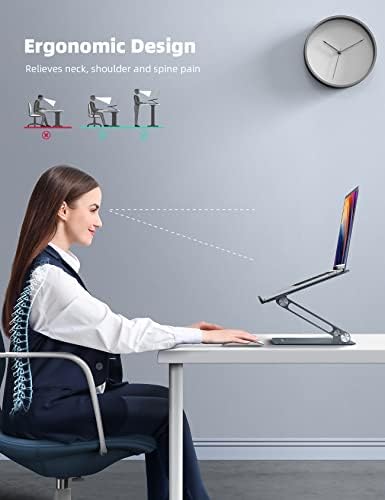 Lamicall Adjustable Laptop Stand for Desk for MacBook Air Pro HP 10-17.3''