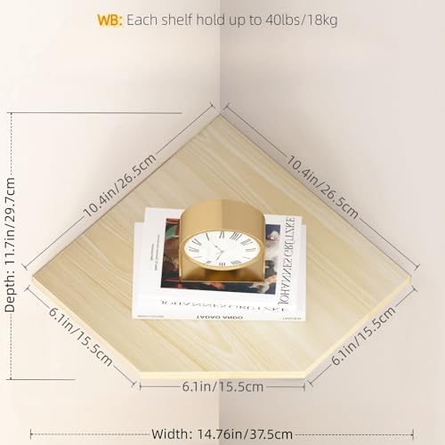 JJL Corner Shelving, Set of 2 Floating Wall Shelf for Wall Organizer Storage, Easy-to-Assemble, Floating Shelf for Boys 
