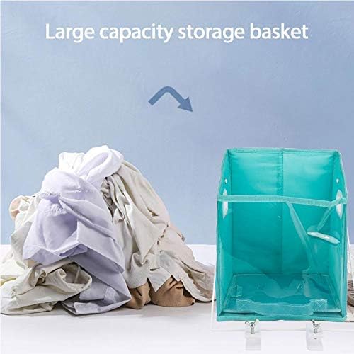Closet Caddy Clothes Organizer Pull Down Shelf Basket Rotatable Retrieve Foldable with Clear Window Carry for Bedroom