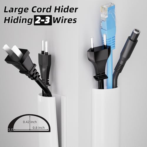 39" Silicone TV Cord Hider for Wall Mounted TV, Self-Adhesive Cable Raceway