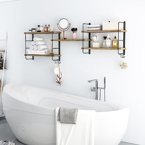 MXCSE Shelves on Wall, Floating Bookshelves, Shelves for Room Wall (Wooden)