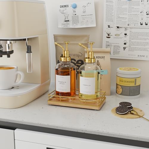 Wooden Decorative Tray, Oak 7.5" L Coffee Table Tray for Kitchen Countertop Soap Sponge Holder for Dresser Perfume Jewel