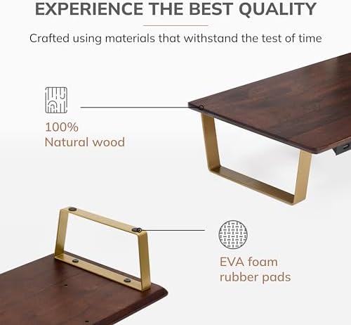 Anji Mountain Monitor Stand for Desk - Desktop Organizer & Laptop Riser, Ergonomic Monitor Riser, Space-Saving, Durable,