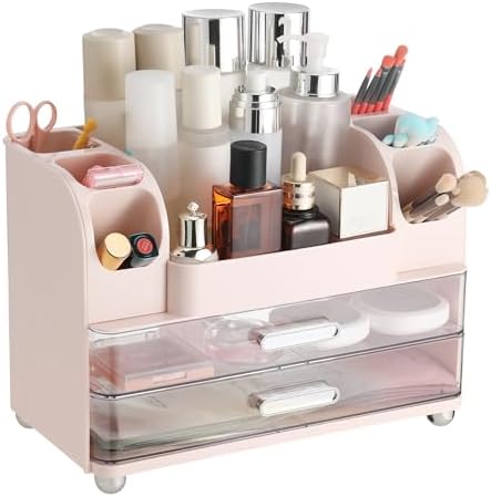Large Makeup Organizer Countertop with Drawers, Make Up Organizer for Vanity, Makeup Storage Organizer Countertop Makeup