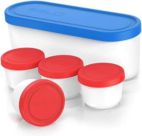 BALCI Ice Cream Container Set - 2 Quart & 8oz Tubs with Lid