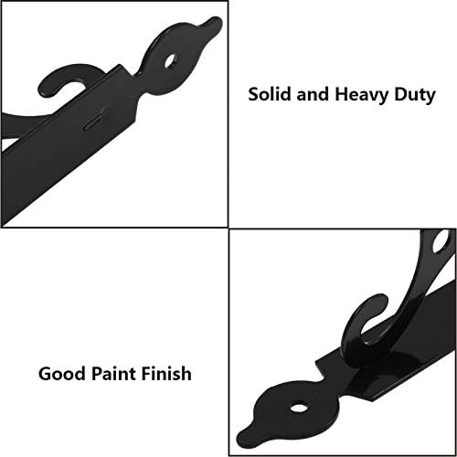 Luomorgo L Bracket Decorative Shelf Brackets, 5.4 Inch, Black