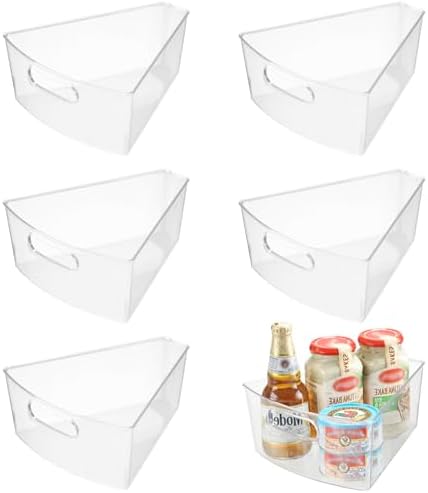 Lazy Susan Organizer Bins,10.2”x 9.4”x 4”, 26" Diameter(6)