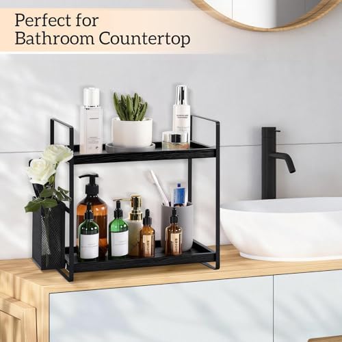 LEMIKKLE Coffee Station Organizer for Counter, Coffee Pods Holder Storage, Wooden Kitchen Counter Shelf, Coffee (Coffee 