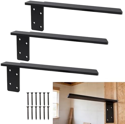 3 Pack 16" Free Hanging Side Wall Floating Shelf Bracket