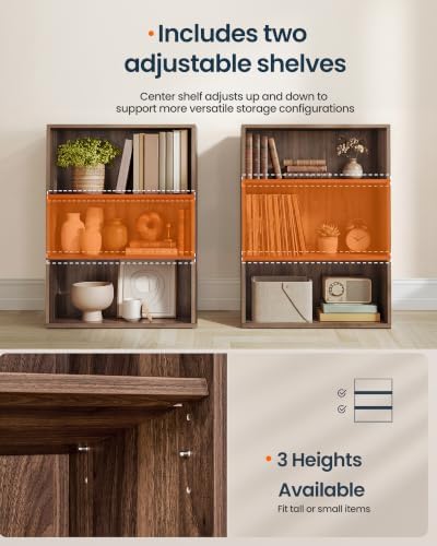 SONGMICS HOME 3-Tier Bookshelf, Narrow Shelving Unit