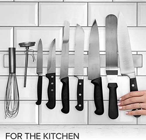 Modern Innovations Magnetic Knife Holder for Wall and Fridge - 18" Knife Magnetic Strip, Magnet Kitchen Knife Holder and