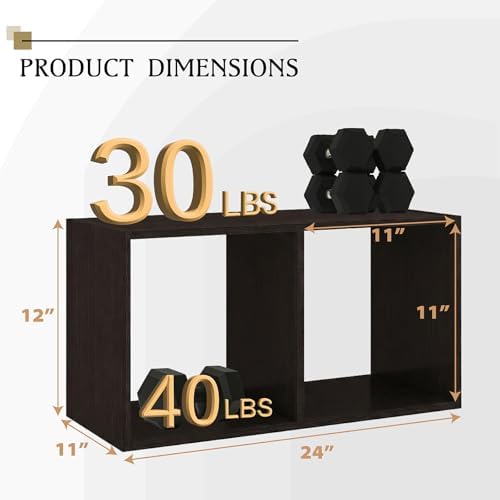 WannabeMyself【Easy Assembly】 2 Cube Storage Organizer with Anti-Tipping Kits,Reversible Open Back Book Shelf, Bookcase f