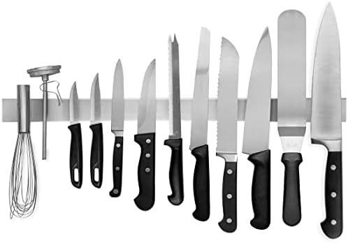 Modern Innovations Magnetic Knife Holder for Wall and Fridge - 24" Knife Magnetic Strip, Magnet Kitchen Knife Holder and