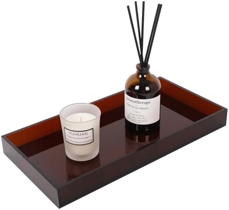 Acrylic Tray 5mm Thicken 10x5'' Decorative Serving Tray for Bathroom, Toilet Tank, Sink Countertop, Living Room,Dresser,
