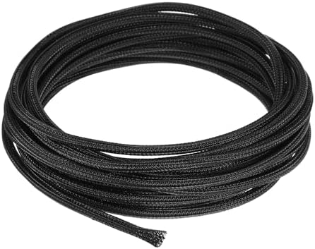 uxcell 25 Ft - 1/8 Inch Split Sleeving, Braided Cable Sleeving, PET Cable Management Wire Sleeve Cord Protector, Wire Wr