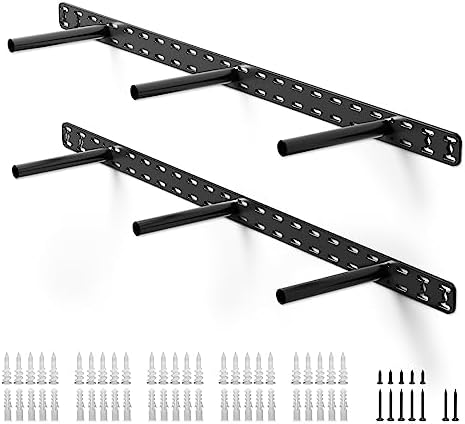 2pcs Floating Shelf Bracket Heavy Duty Hidden Metal Brackets for Shelf,Invisible Shelves Hardware Without Jig (34" x 8" 