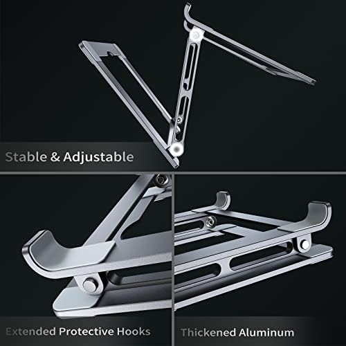 Laptop Stand for Desk - Adjustable Laptop Holder, Portable Laptop Riser with Multi-Angle Height Adjustable Computer Stan