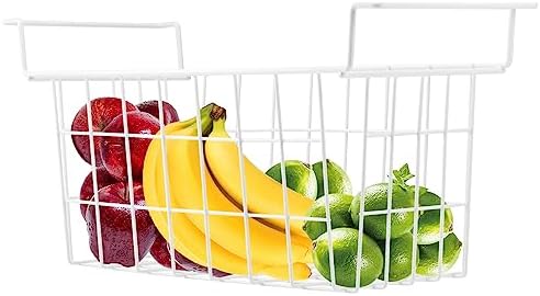 Orgneas 16.5 Inch Freezer Organizer Bins, Metal Wire Basket Bins, Replaces Chest Freezer Basket, Hangable, Sturdy, White