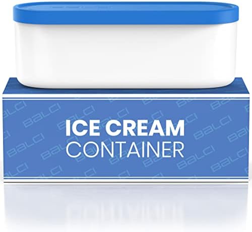 BALCI Ice Cream Container - 2 Quart Freezer Tub (Blue)
