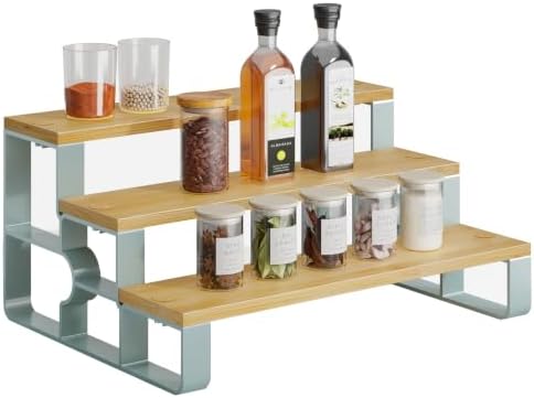 3 Tiered Spice Rack Organizer for Cabinet, Kitchen Cabinet Organizer