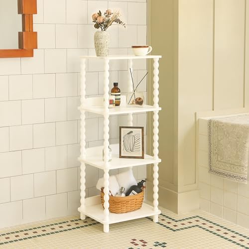Fultyle Bookshelf, 4-Tier Bookcase with Open Shelves, Modern Book Shelf for Small Spaces, Bedroom, Living Room and Offic