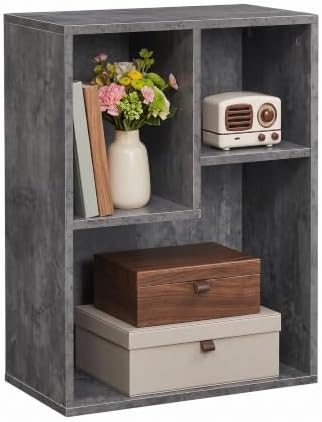 VECELO Cubby Storage Organizer Bookcase, Open Cube Display Shelf Cabinet, Freestanding Multicompartment Bookshelf for De