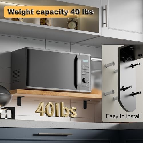 Alise Black 4 Pcs L Brackets, Small Corner Brackets for Wood Furniture