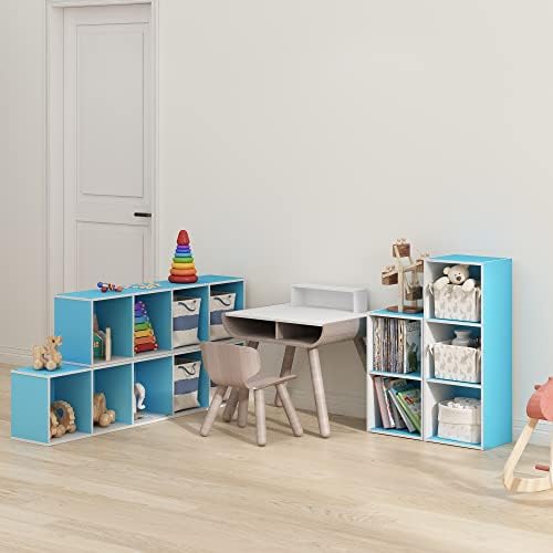 Furinno PASIR Book Shelf, 5-Tier Modern Bookshelf, Open Shelves Bookcase 9 x 12 x 52, Easy Assembly, for Living Room, Be
