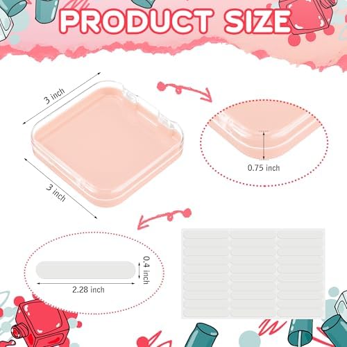 AceOrbit 48 Pcs Press on Nail Boxes with 180 Pcs Adhesive Double Sided Tape Acrylic Press on Nail Packaging Cases in 4 C