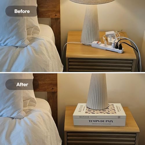 Decorative Cable Management Box - Book Shape Cord Organizer Box with Magnetic Closure for Home & Office (GoghMonet, Slim