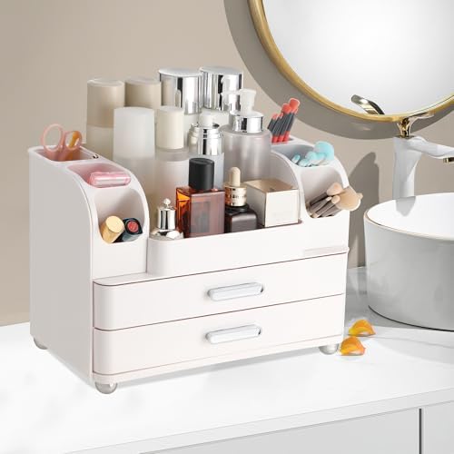 Large Makeup Organizer Countertop with Drawers, Make Up Organizer for Vanity, Makeup Storage Organizer Countertop Makeup