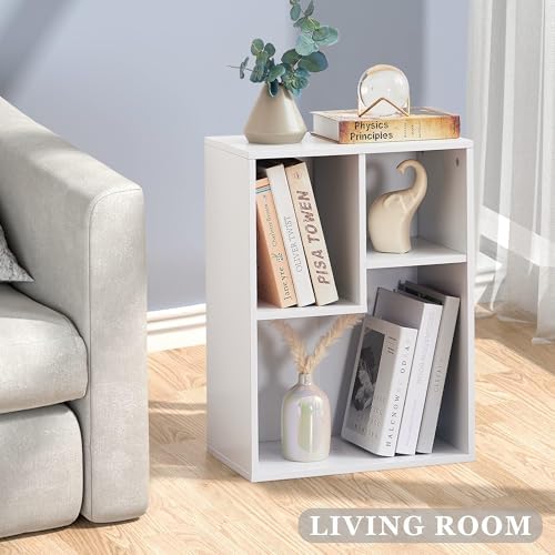 VECELO Cubby Storage Organizer Bookcase, Open Cube Display Shelf Cabinet, Freestanding Multicompartment Bookshelf for De