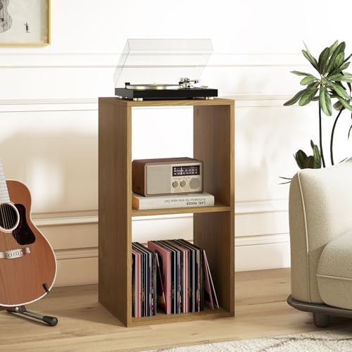 Tangkula 2-Cube Bookcase, 3-Tier Bookshelf with Open Compartments, Freestanding Cube Storage Organizer with Anti-Topplin