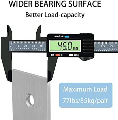 YUMORE 7 Inch Shelf Bracket, Heavy Duty L Bracket, Brushed Nickel, 4 Pack