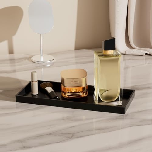 Vanity and Bathroom Tray, 11.8" ABS Countertop Organizer,Waterproof Vanity Tray for Toilet Tank,Perfume,Soap,Keys,Bathro