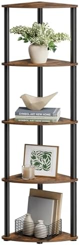 SONGMICS HOME 5-Tier Corner Shelf, Toolless Assembly