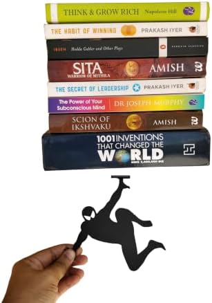 Wall Mounted Metal Floating Bookshelf Supported by Superheros Invisible Bookshelf Metal Shelf Superhero Decoration Shelf