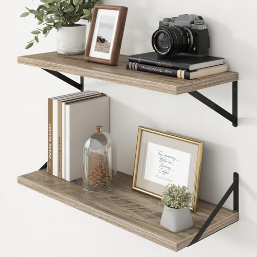 Axeman 12 Inch Deep Grey Floating Shelves 30 Inches Long