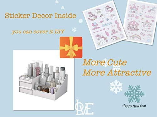 Makeup Organizer With Drawers —Bundle Countertop Organizer for Cosmetics, Vanity Holder for Lipstick, Brushes, Lotions, 