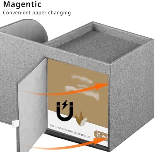 PU Leather Square Tissue Box Cover with Storage Tray,Cube Tissue Box Holder