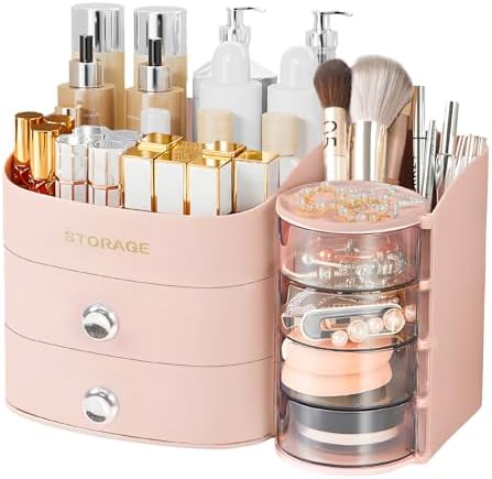 XIAPIA Makeup Organizer Countertop, Make Up Organizer for Vanity