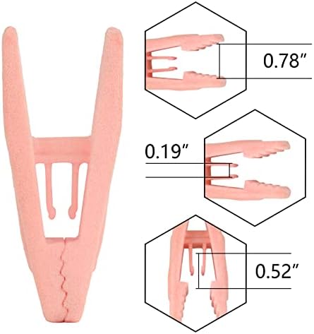 Tinfol Pink Velvet Hanger Clips Pack of 24, Pants Velvet Clips, Premium Large Opening Clothes Pin, Strong Finger Flocked Clip Perfect for Use with Slim-line Clothes Velvet Hangers